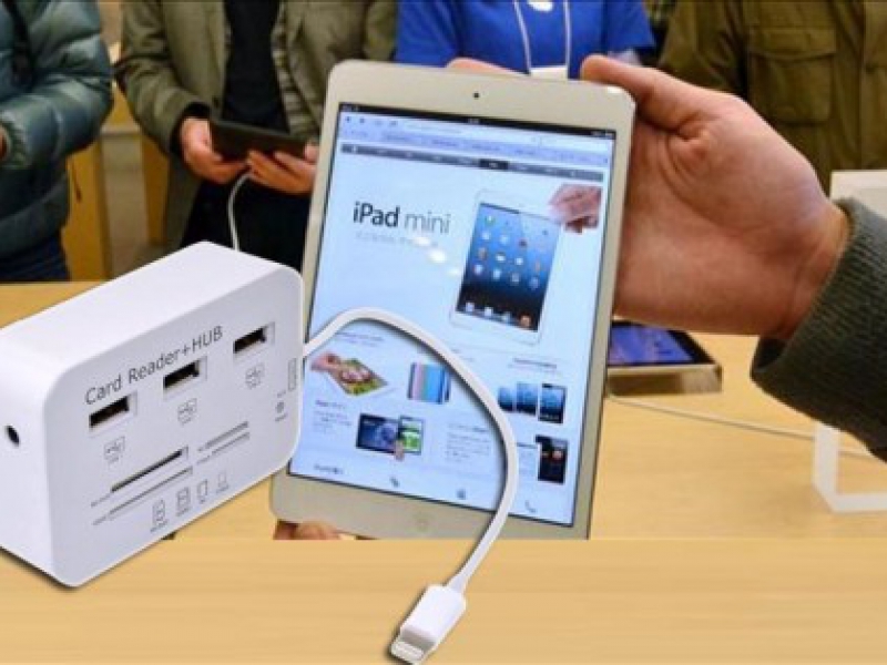 Đầu Đọc Thẻ Nhớ Và Cổng USB Lightning Kit Adapter Hub for iPad Mini ipad 4